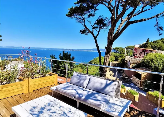 شقة Les Terrasses Levantines Île du Levant